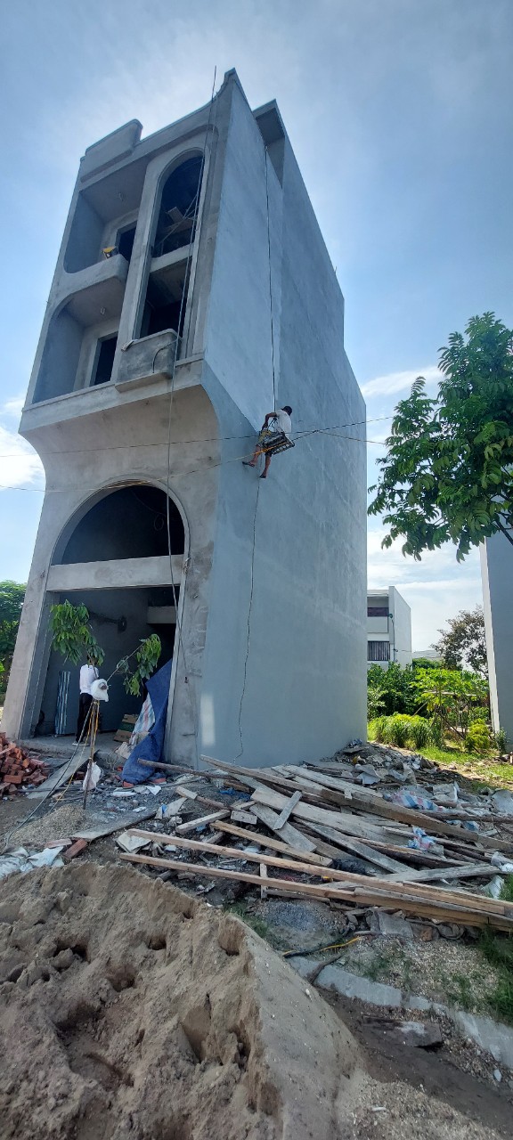 Thi công sơn và chống thấm cho khách ở khu TĐC Đồng Giáp